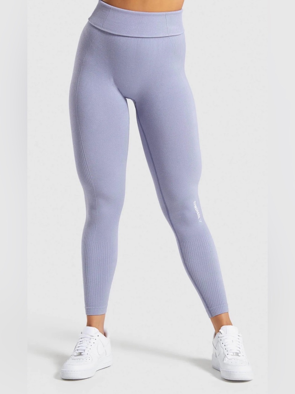 Gymshark Power Down Seamless Leggings XS Blue High Waisted Workout Activewear